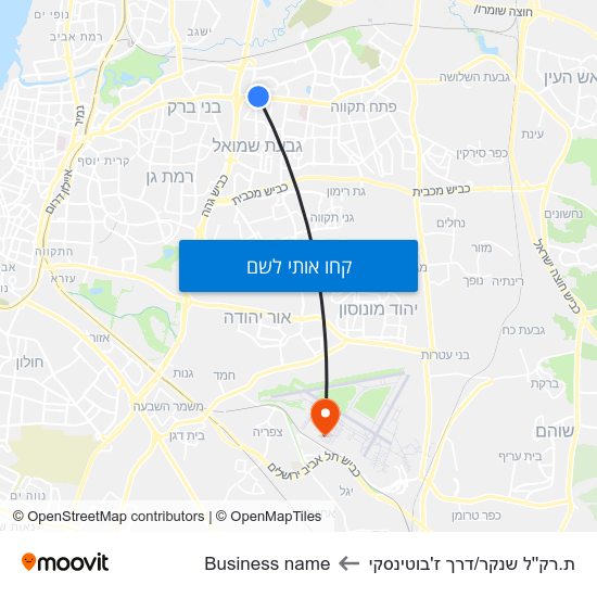 מפת ת.רק''ל שנקר/דרך ז'בוטינסקי לBusiness name