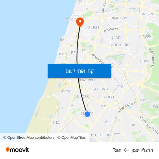 מפת הרצל/וייצמן לRan