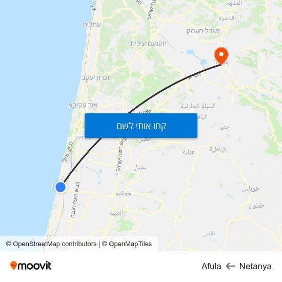 מפת Netanya לNetanya