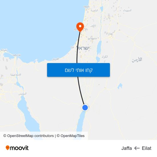 מפת Eilat לJaffa