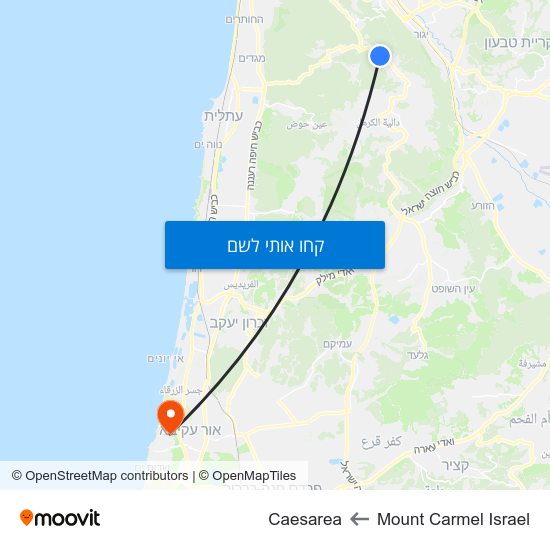 מפת Mount Carmel Israel לMount Carmel Israel