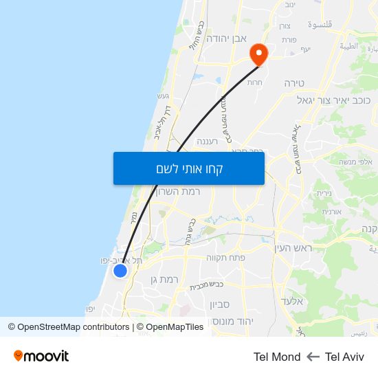 מפת Tel Aviv לTel Aviv