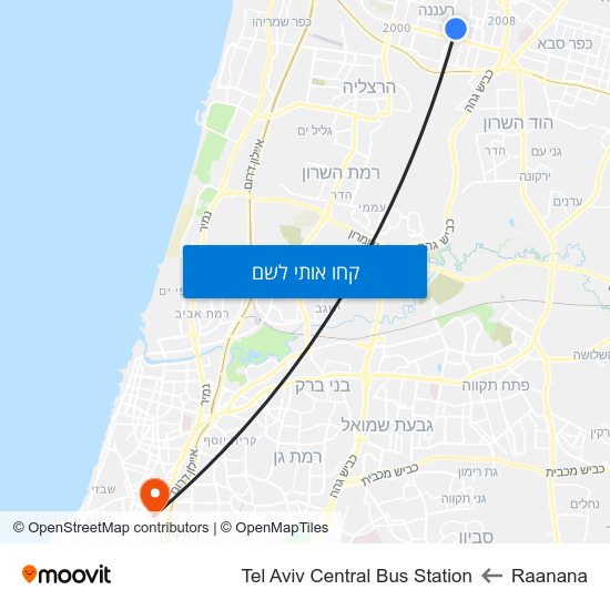 מפת Raanana לRaanana