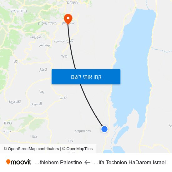 מפת Haifa Technion HaDarom Israel לHaifa Technion HaDarom Israel