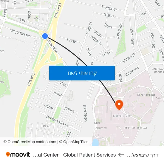 מפת דרך שיבא/אלוף שדה לSheba Medical Center - Global Patient Services