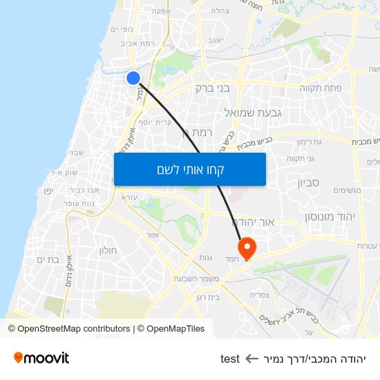 מפת יהודה המכבי/דרך נמיר לtest