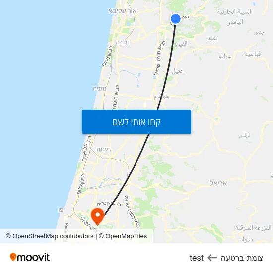 מפת צומת ברטעה לtest