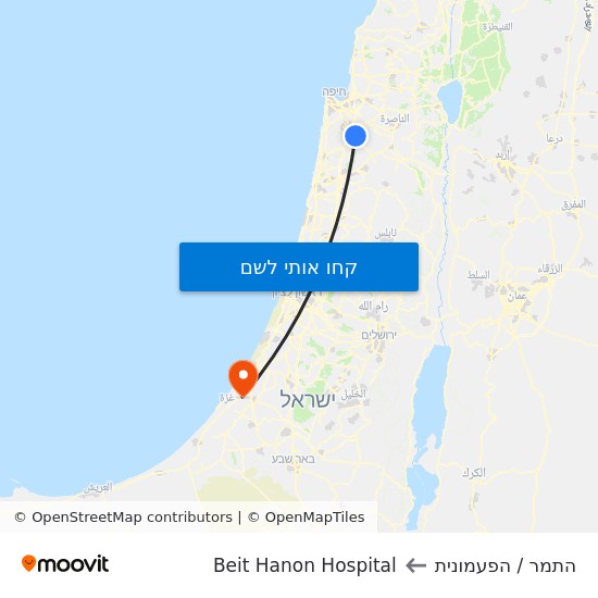 מפת התמר / הפעמונית לBeit Hanon Hospital