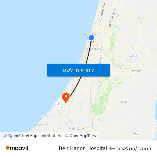 מפת המסגר/המלאכה לBeit Hanon Hospital