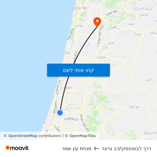 מפת דרך ז'בוטינסקי/דב גרונר למנחת עין שמר