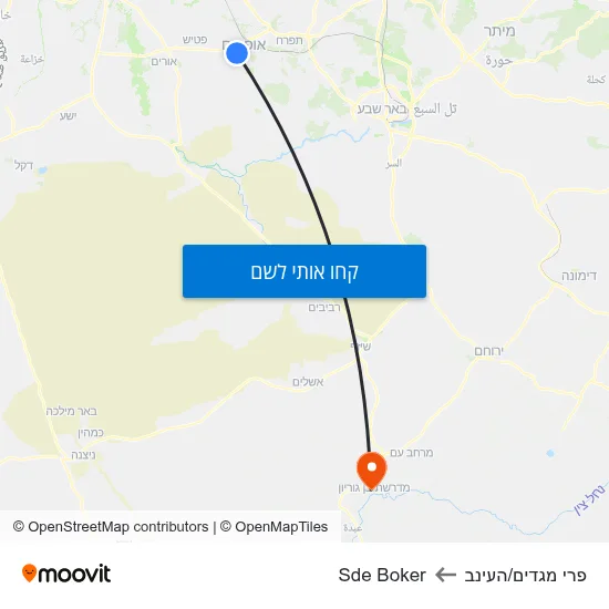 מפת פרי מגדים/העינב לSde Boker