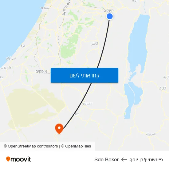 מפת פיינשטיין/בן יוסף לSde Boker