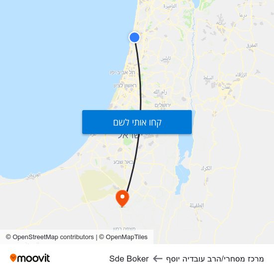 מפת מרכז מסחרי/הרב עובדיה יוסף לSde Boker