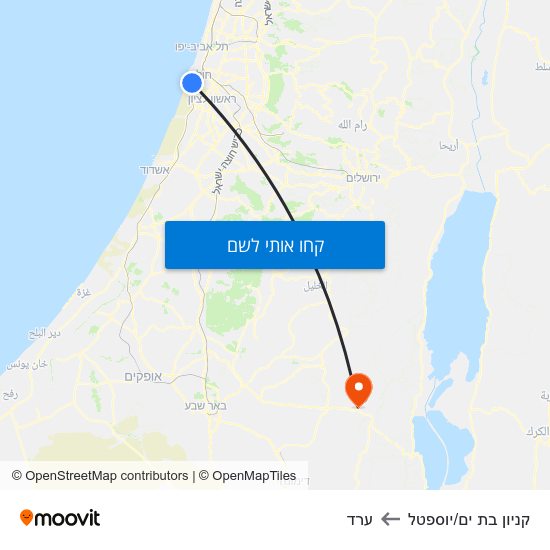 מפת קניון בת ים/יוספטל לערד