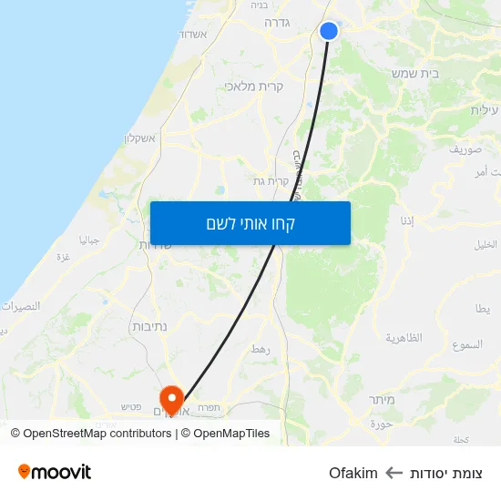 מפת צומת יסודות לOfakim