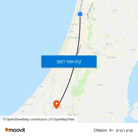 מפת קניון רננים לOfakim