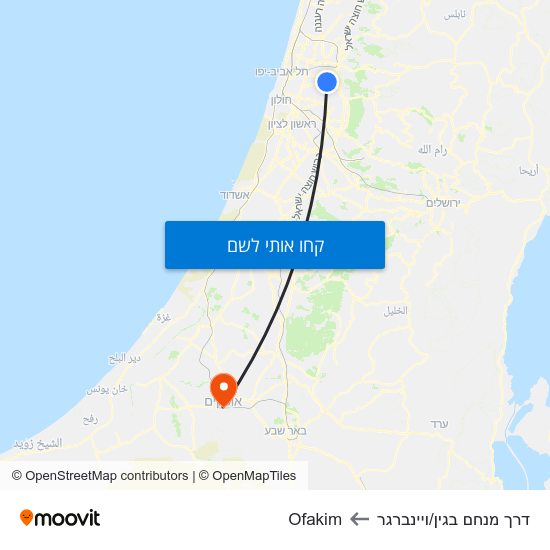 מפת דרך מנחם בגין/ויינברגר לOfakim