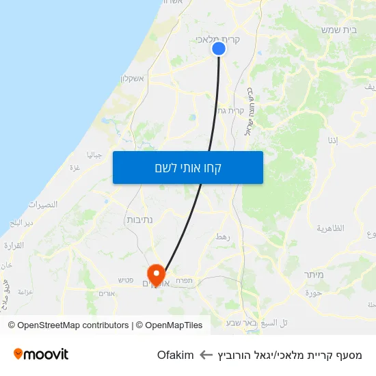 מפת מסעף קריית מלאכי/יגאל הורוביץ לOfakim