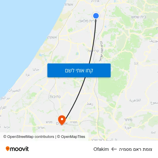 מפת צומת ראם מסמיה לOfakim