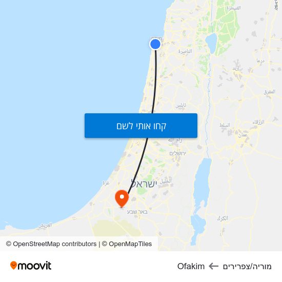 מפת מוריה/צפרירים לOfakim