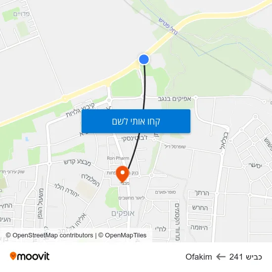מפת כביש 241 לOfakim
