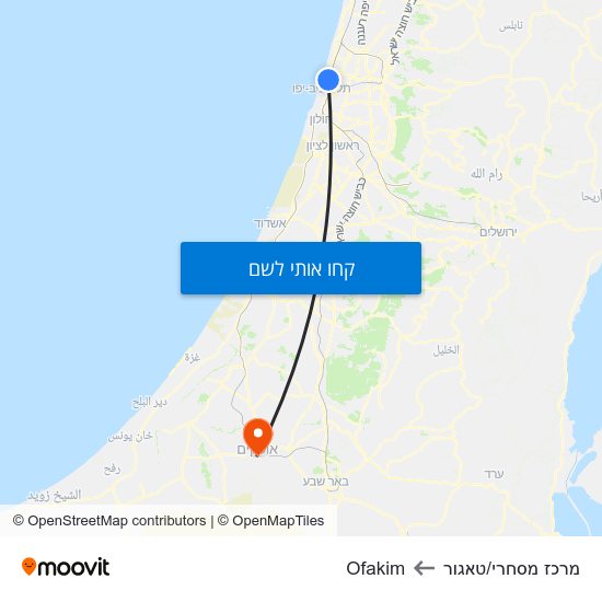 מפת מרכז מסחרי/טאגור לOfakim