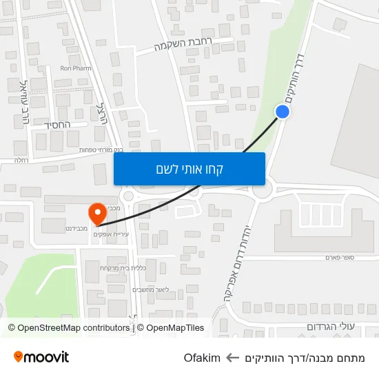 מפת מתחם מבנה/דרך הוותיקים לOfakim