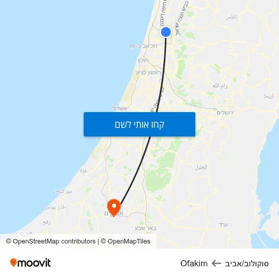 מפת סוקולוב/אביב לOfakim