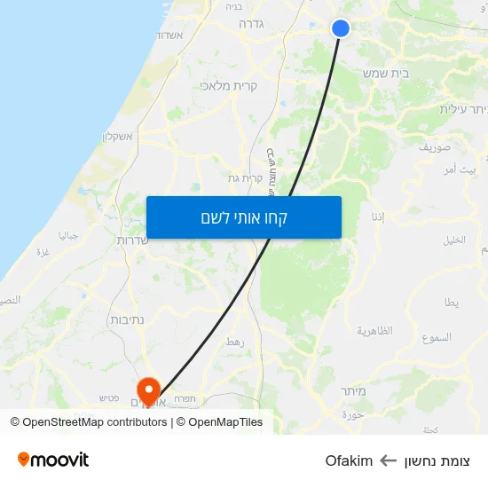מפת צומת נחשון לOfakim