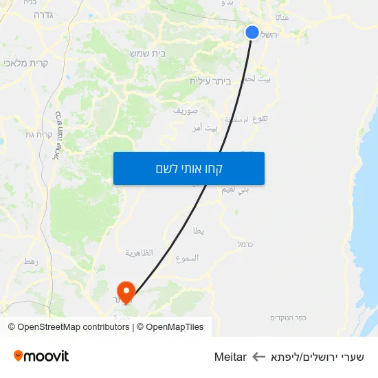 מפת שערי ירושלים/ליפתא לMeitar