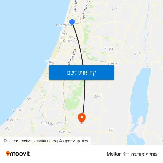 מפת מחלף מורשה לMeitar