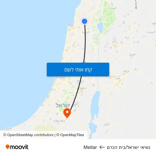 מפת נשיאי ישראל/בית הכרם לMeitar