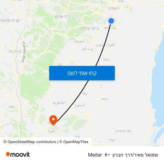 מפת שמואל מאיר/דרך חברון לMeitar