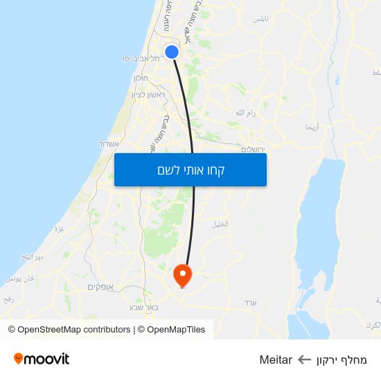 מפת מחלף ירקון לMeitar