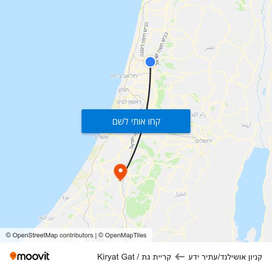 מפת קניון אושילנד/עתיר ידע לקריית גת / Kiryat Gat