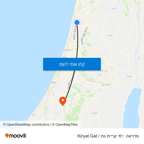 מפת מדרשה לקריית גת / Kiryat Gat