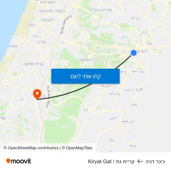 מפת כיכר דניה לקריית גת / Kiryat Gat