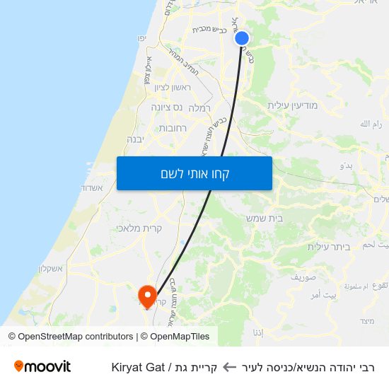 מפת רבי יהודה הנשיא/כניסה לעיר לקריית גת / Kiryat Gat