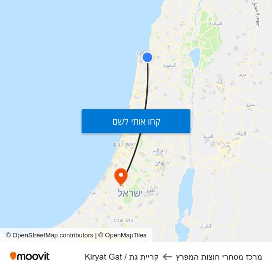 מפת מרכז מסחרי חוצות המפרץ לקריית גת / Kiryat Gat