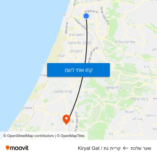 מפת שער שלכת לקריית גת / Kiryat Gat