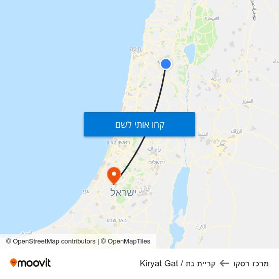 מפת מרכז רסקו לקריית גת / Kiryat Gat