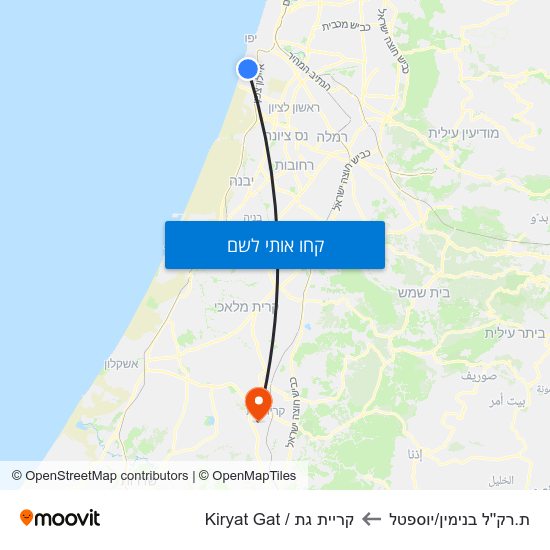 מפת ת.רק''ל בנימין/יוספטל לקריית גת / Kiryat Gat