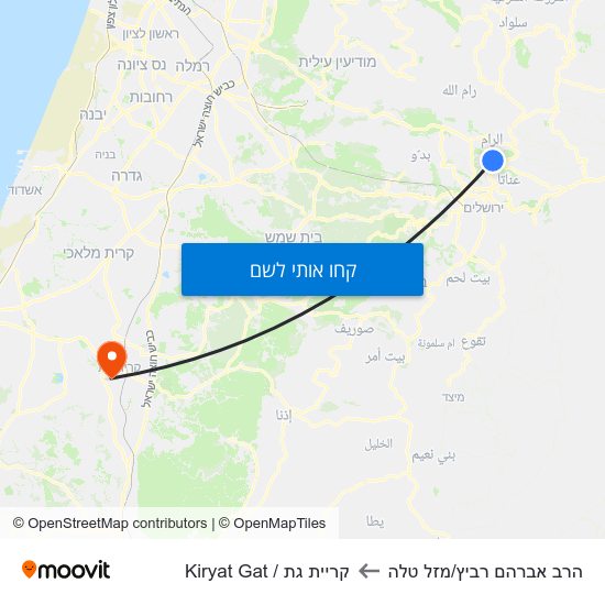 מפת הרב אברהם רביץ/מזל טלה לקריית גת / Kiryat Gat