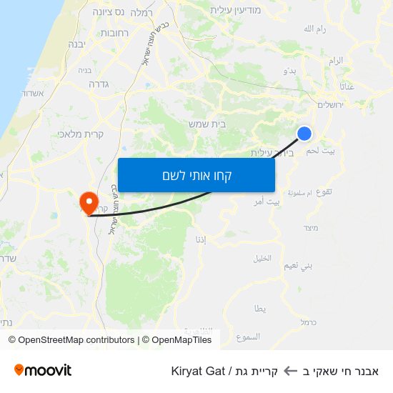 מפת אבנר חי שאקי ב לקריית גת / Kiryat Gat