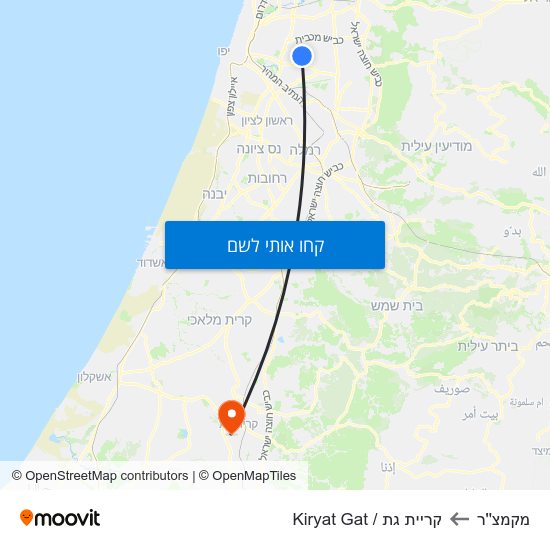 מפת מקמצ''ר לקריית גת / Kiryat Gat