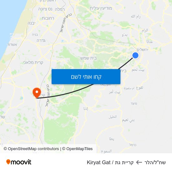 מפת שח''ל/הלר לקריית גת / Kiryat Gat