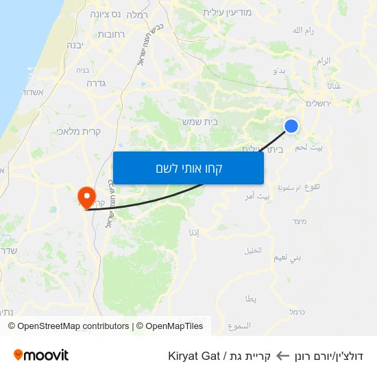 מפת דולצ'ין/יורם רונן לקריית גת / Kiryat Gat