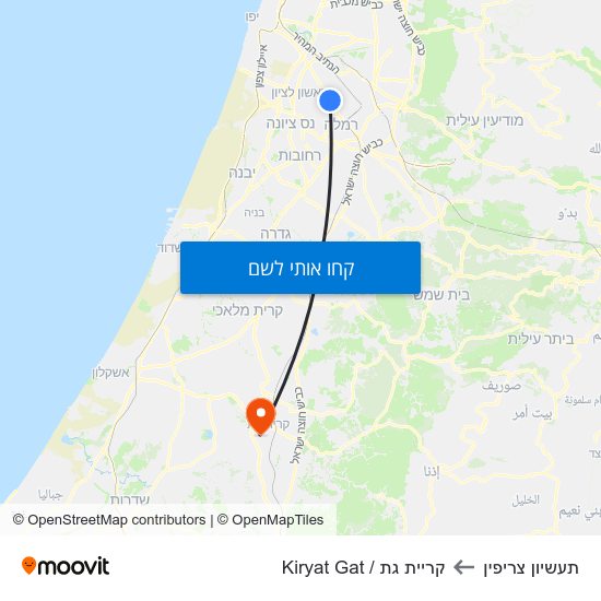 מפת תעשיון צריפין לקריית גת / Kiryat Gat
