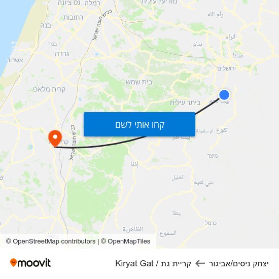 מפת יצחק ניסים/אביגור לקריית גת / Kiryat Gat