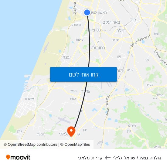 מפת גולדה מאיר/ישראל גלילי לקריית מלאכי